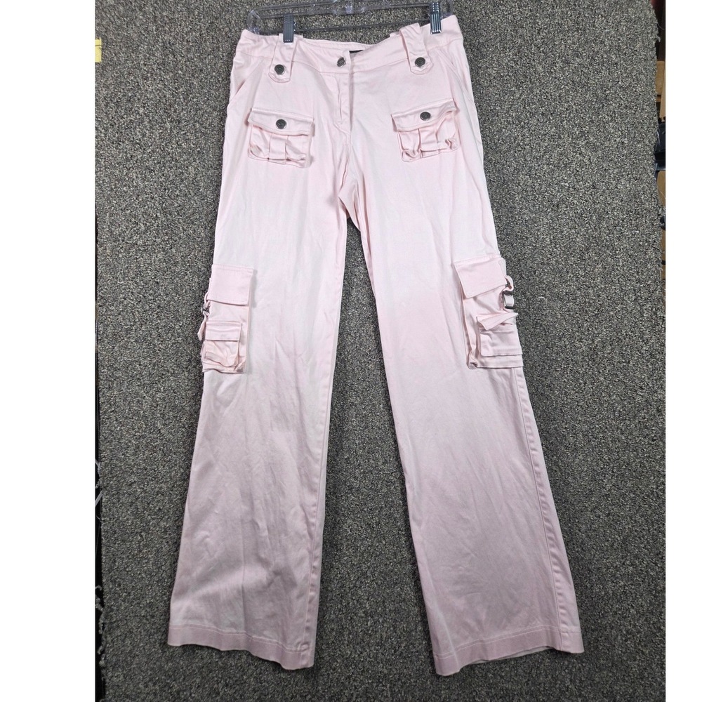Light Pink Wide-Leg Cargo Pants